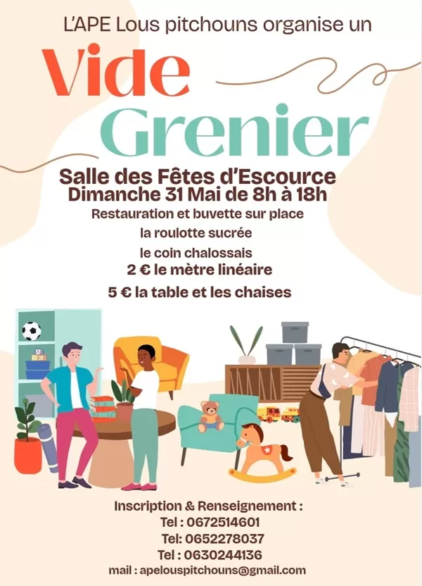 affiche Vide grenier à Escource