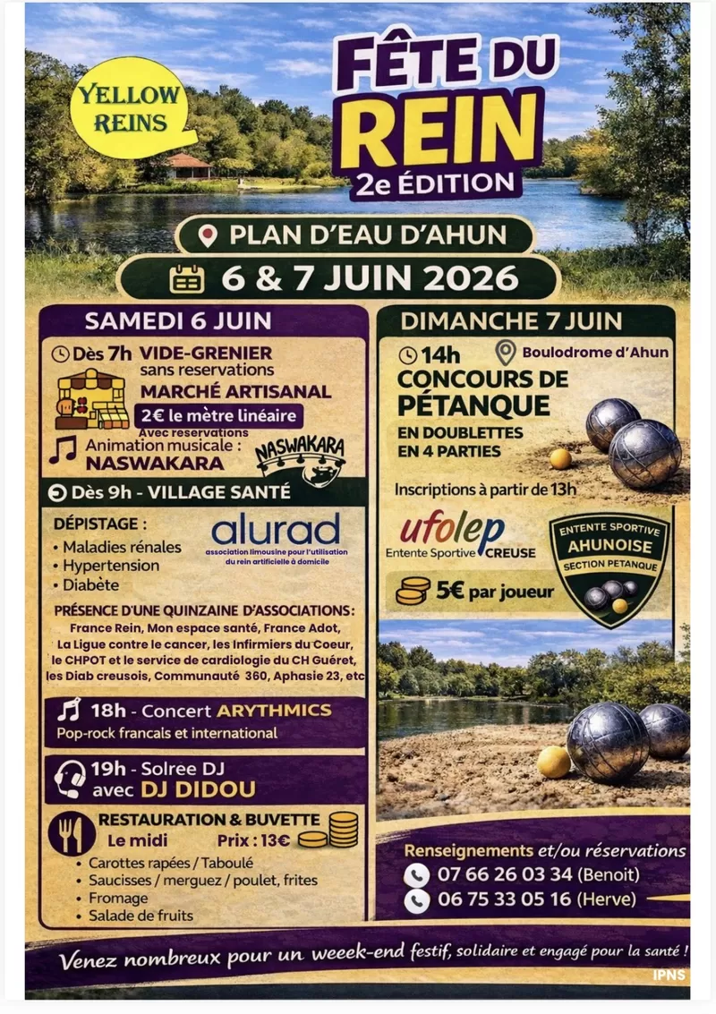 affiche FÊTE DU REIN (2e édition) à Ahun