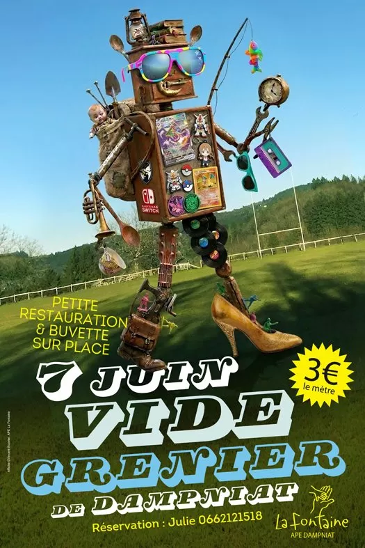 affiche Vide-greniers de l'APE à Dampniat