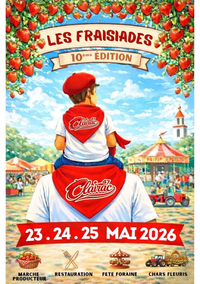 affiche Les Fraisiades de Clairac 10ème édition à Clairac