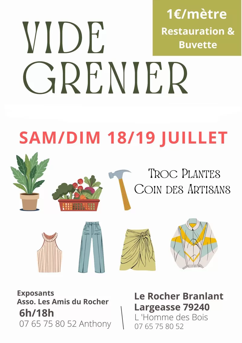 affiche Vide grenier à Largeasse
