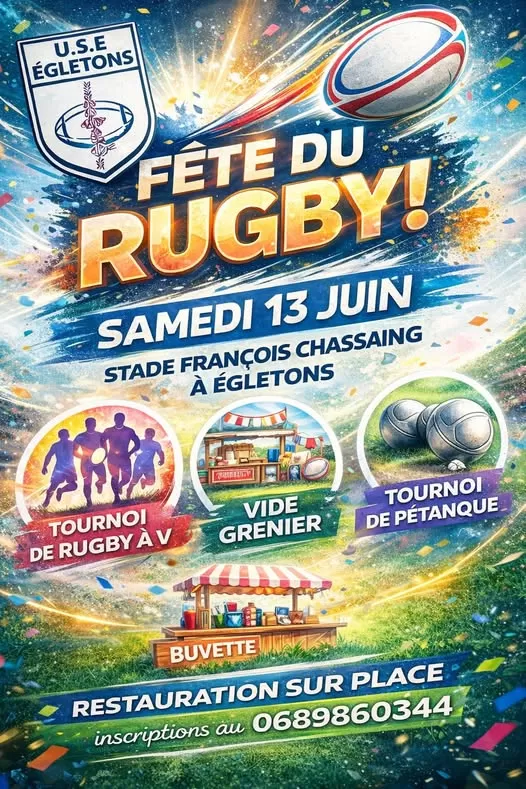 affiche Fête du rugby à Égletons