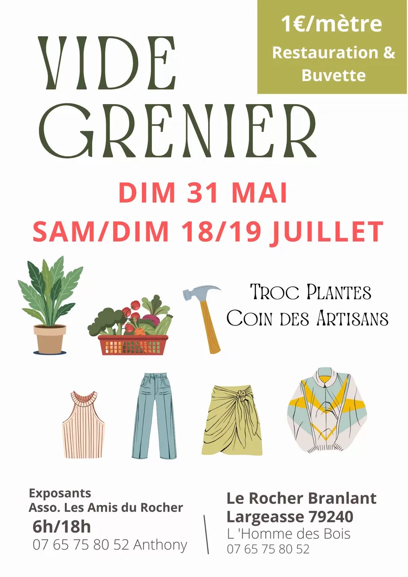 affiche Vide grenier à Largeasse