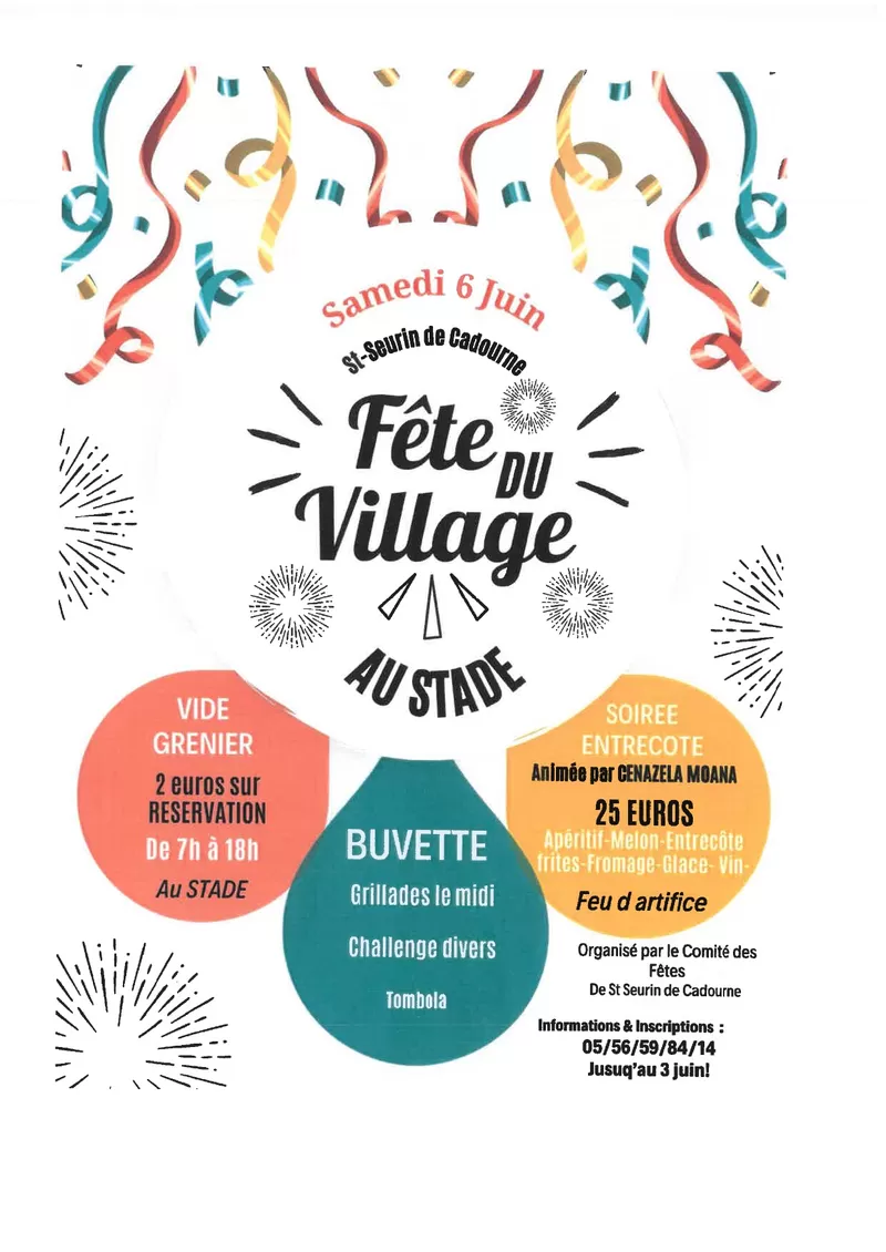 affiche Fête du village à Saint-Seurin-de-Cadourne