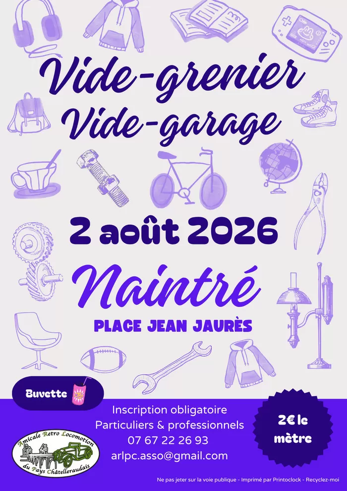 affiche Vide-grenier & Vide-garage à Naintré