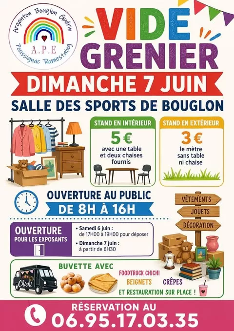 affiche Vide grenier à  Bouglon