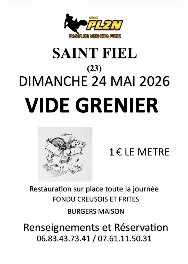 affiche Vide-grenier à Saint-Fiel