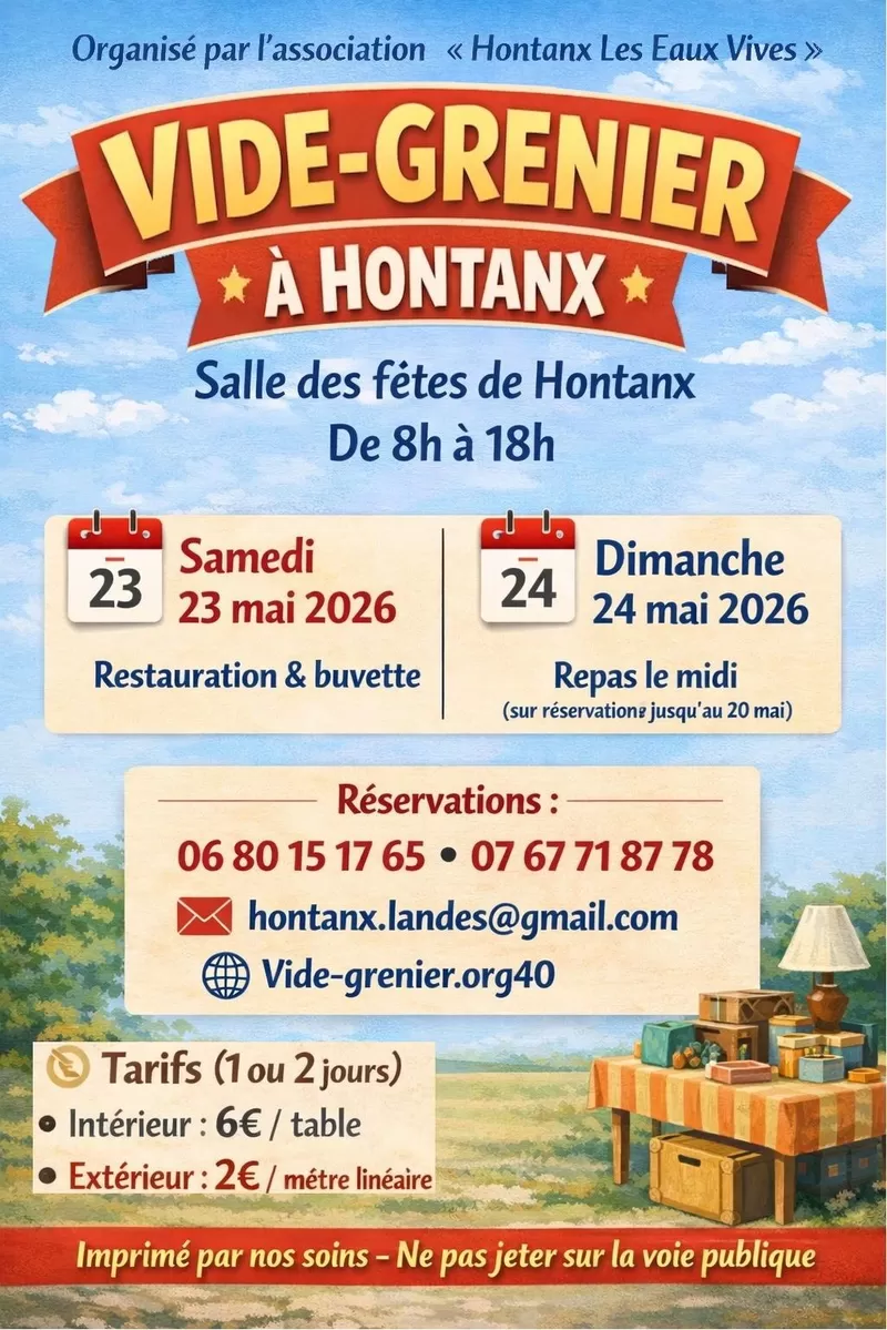affiche Vide-greniers à Hontanx