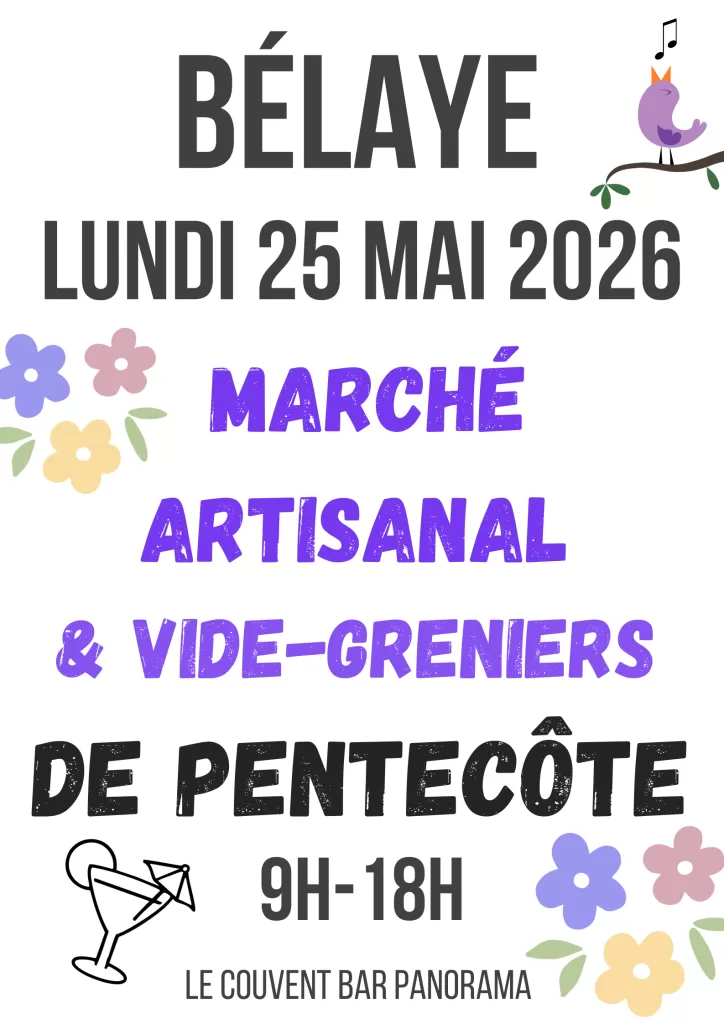 affiche Marché artisanal et vide greniers à Bélaye