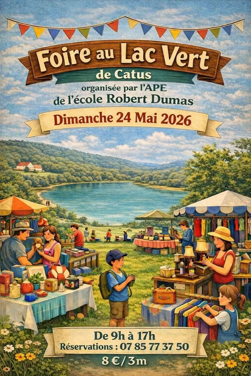 affiche Foire au lac vert et vide-grenier à Catus