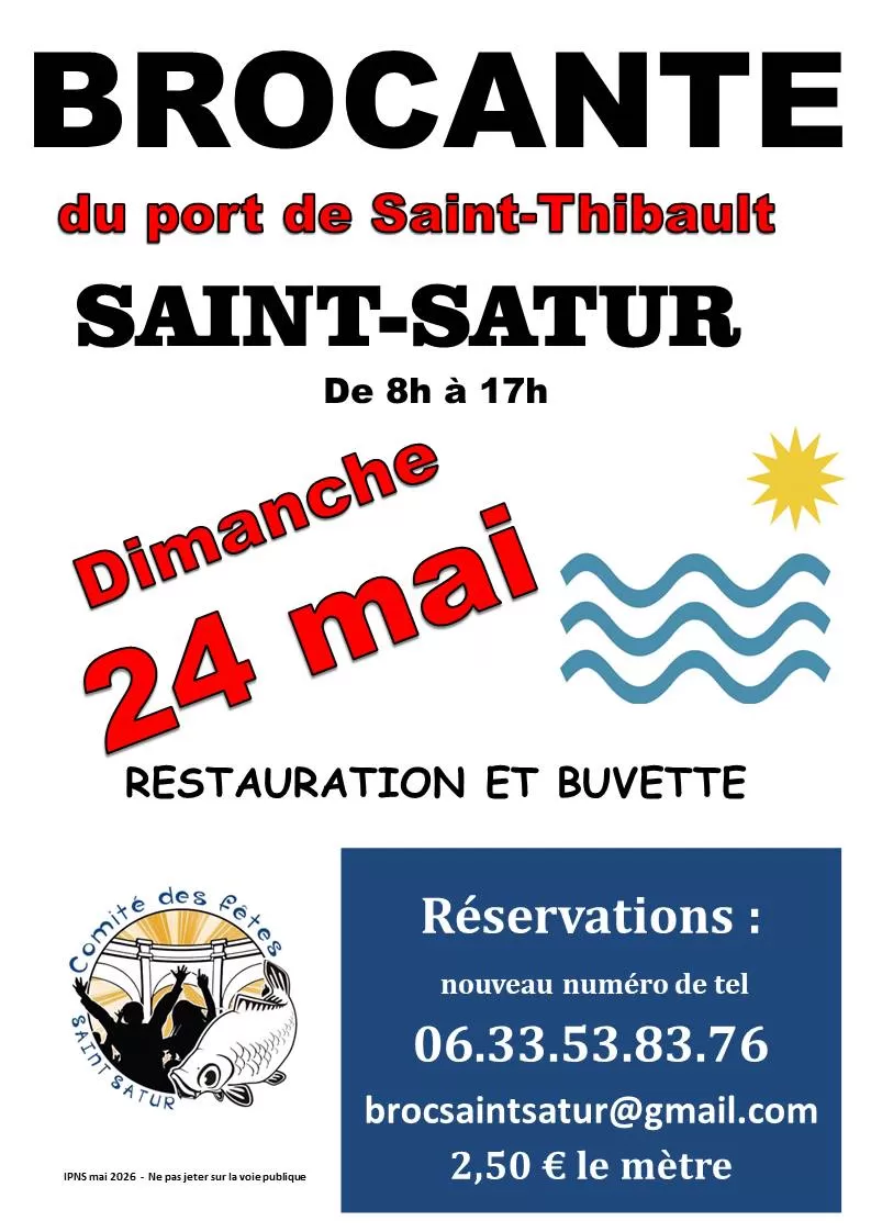 affiche Brocante du port à Saint-Satur