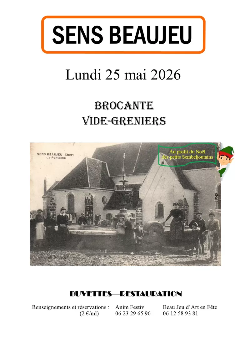 affiche BROCANTE à  Sens-Beaujeu