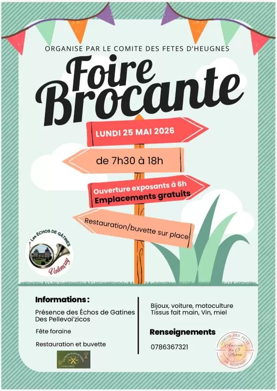 affiche Foire - Brocante à  Heugnes
