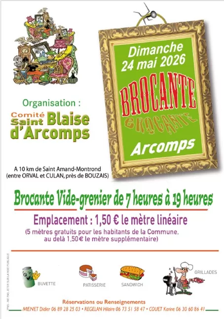 affiche Brocante à  Arcomps