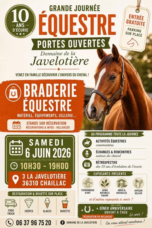 affiche Brocante équestre à Chaillac