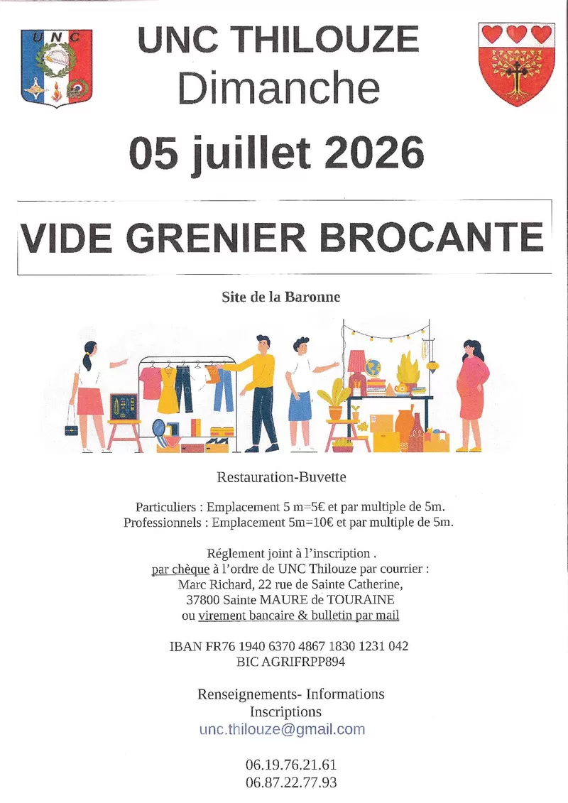 affiche Vide-grenier Brocante à Thilouze