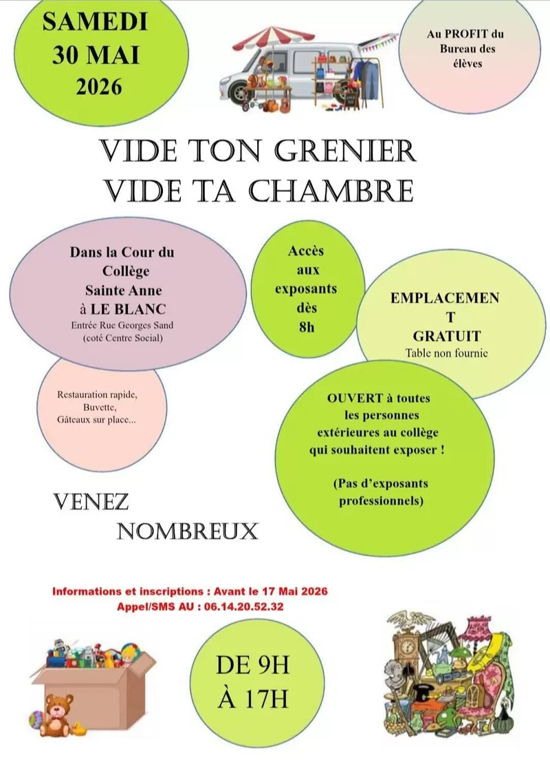 affiche Vide ton grenier / vide ta chambre à Le Blanc