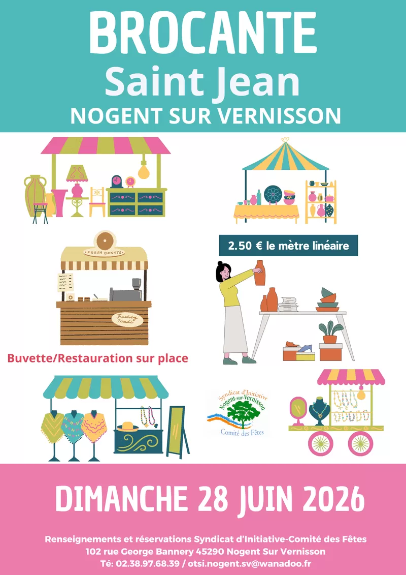 affiche Brocante de la St Jean à Nogent-sur-Vernisson