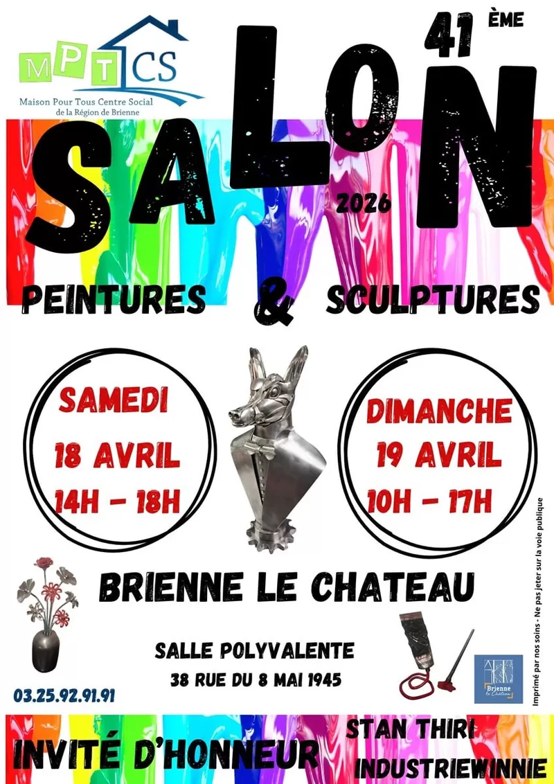 affiche 41ème salon de peintures et scluptures à Brienne-le-Château