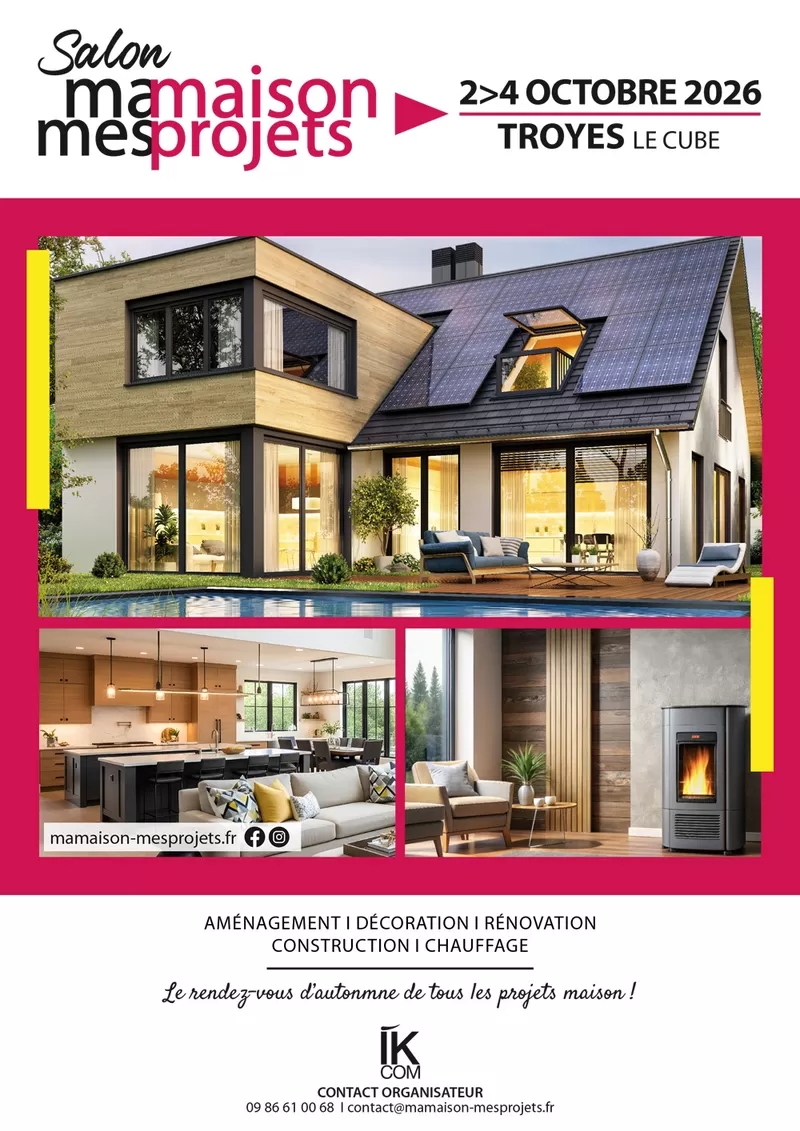 affiche Salon Habitat Ma Maison, Mes Projets à Troyes