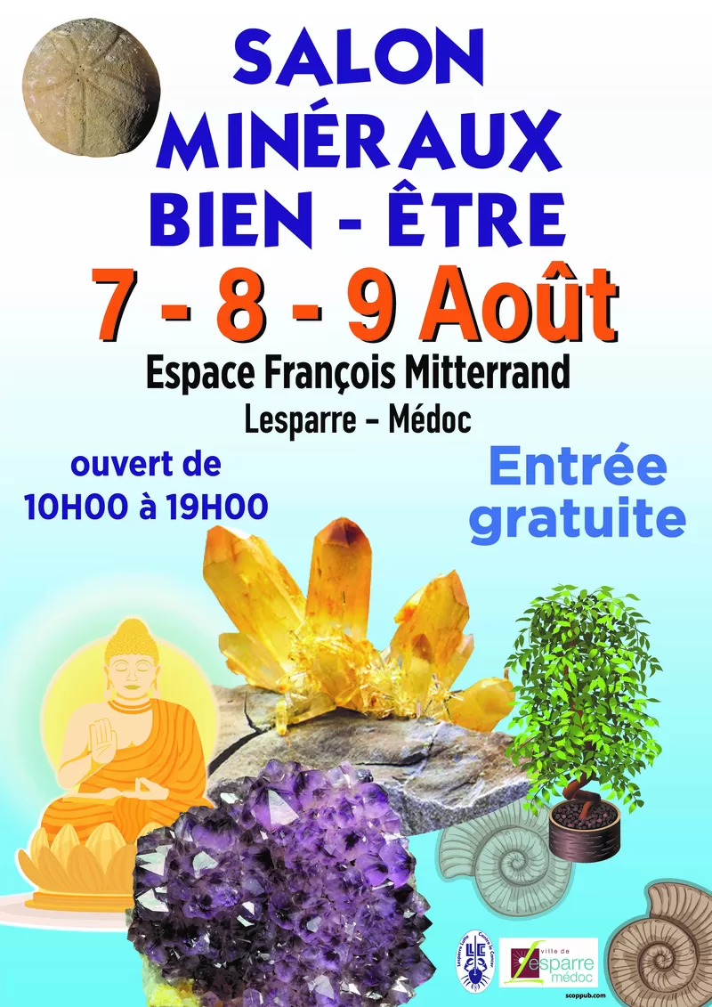 affiche Salon minéraux, fossiles et bien être à  Lesparre-Médoc