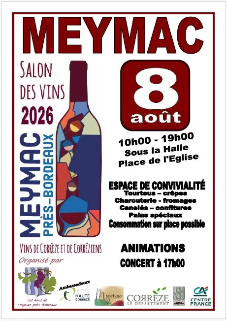 affiche 4ème salon des vins de Meymac près Bordeaux à Meymac
