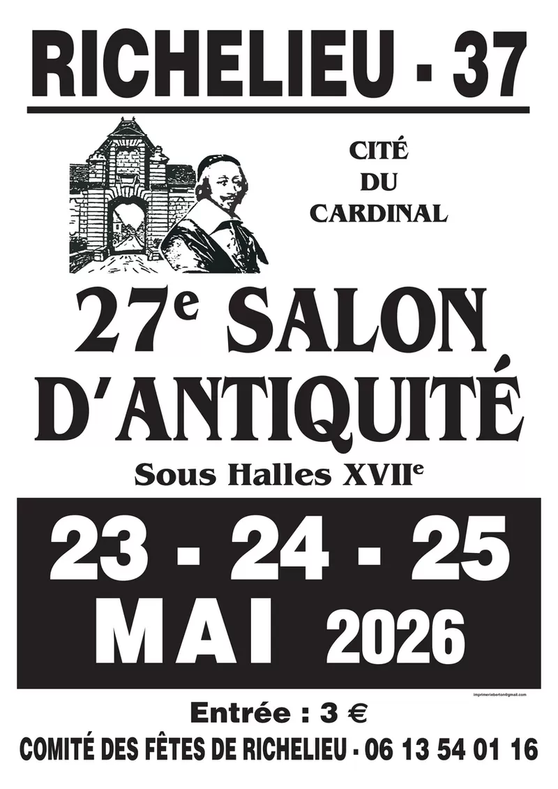 affiche 27e Salon d'Antiquité à Richelieu