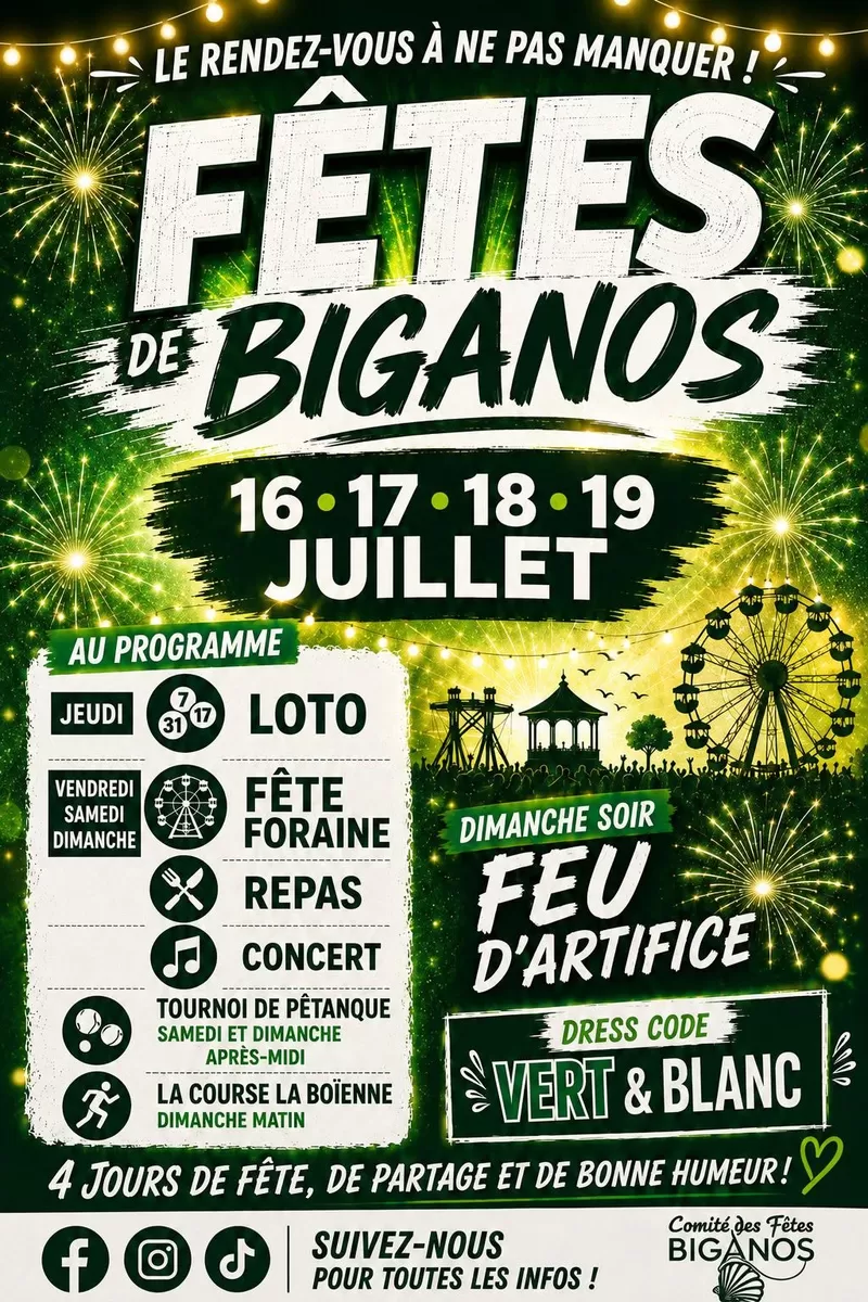 affiche Fêtes de Biganos à Biganos