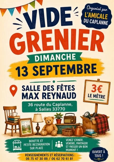 affiche Vide Grenier à  Salles
