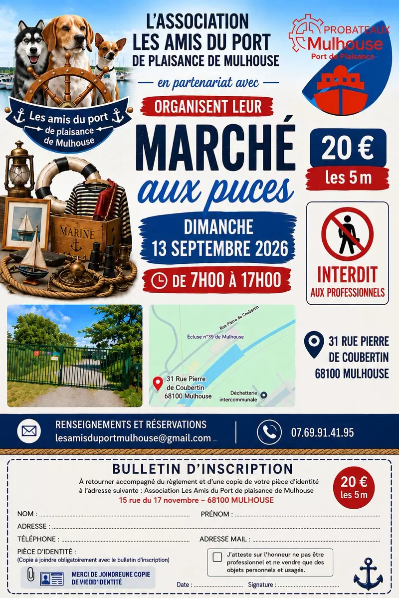affiche Marché aux puces à  Mulhouse