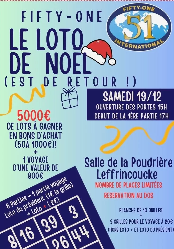 affiche LE LOTO DE NOEL à Leffrinckoucke