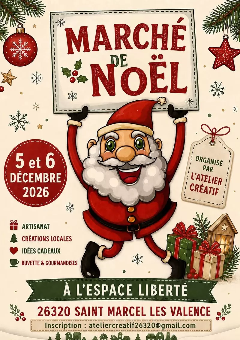 affiche Marché de Noël à Saint-Marcel-lès-Valence