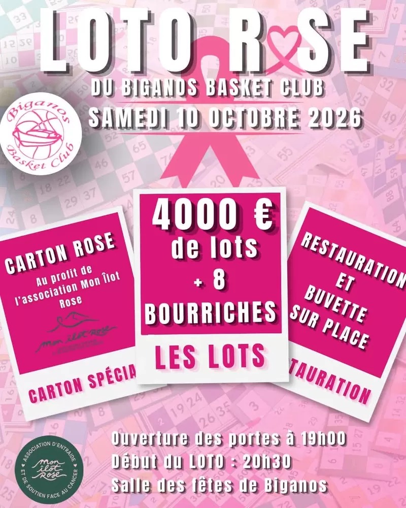 affiche LOTO ROSE à Biganos