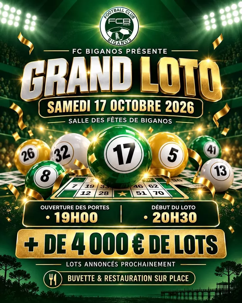 affiche Grand Loto à  Biganos