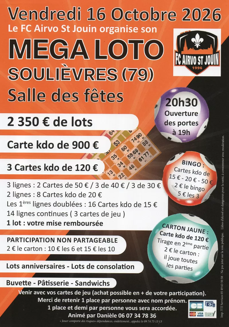 affiche Méga loto à Airvault