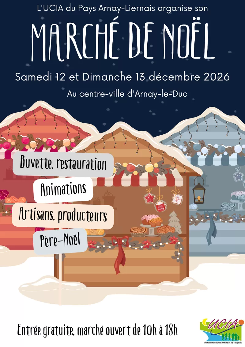 affiche Marché de Noël 2026 à  Arnay-le-Duc