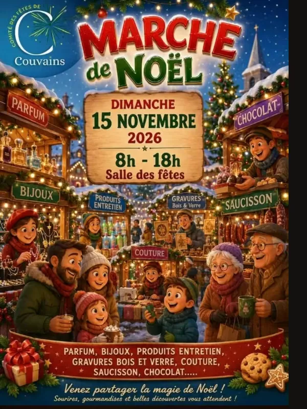 affiche Marché de Noël à Couvains