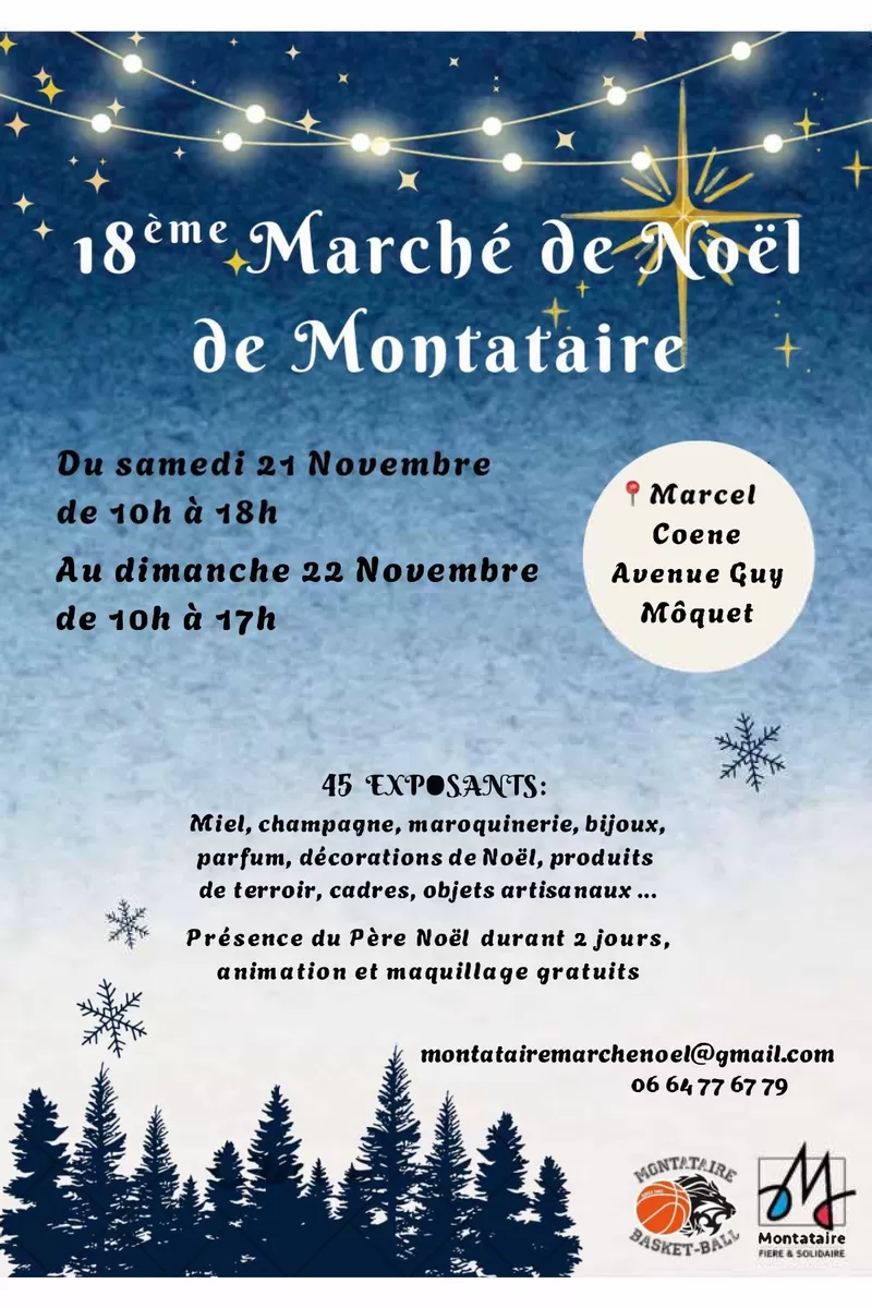 affiche 18ème marché de Noël de Montataire à Montataire