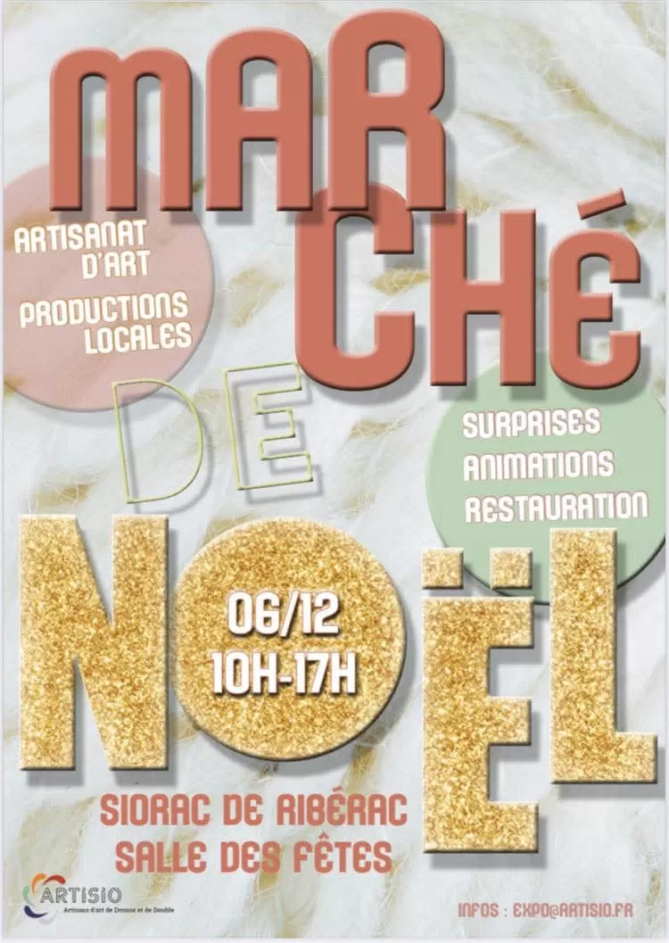 affiche Marché de Noël de Siorac à  Siorac-de-Ribérac