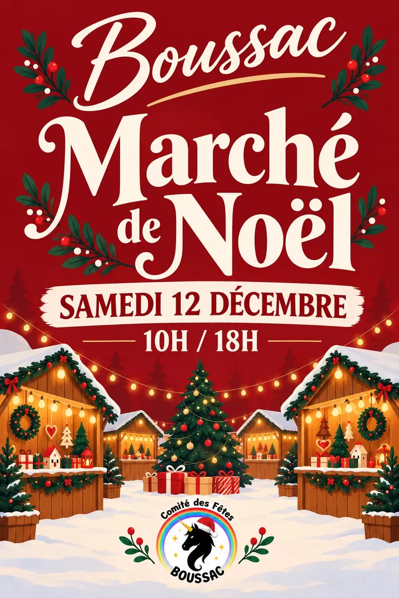 affiche Marché de Noël à Boussac