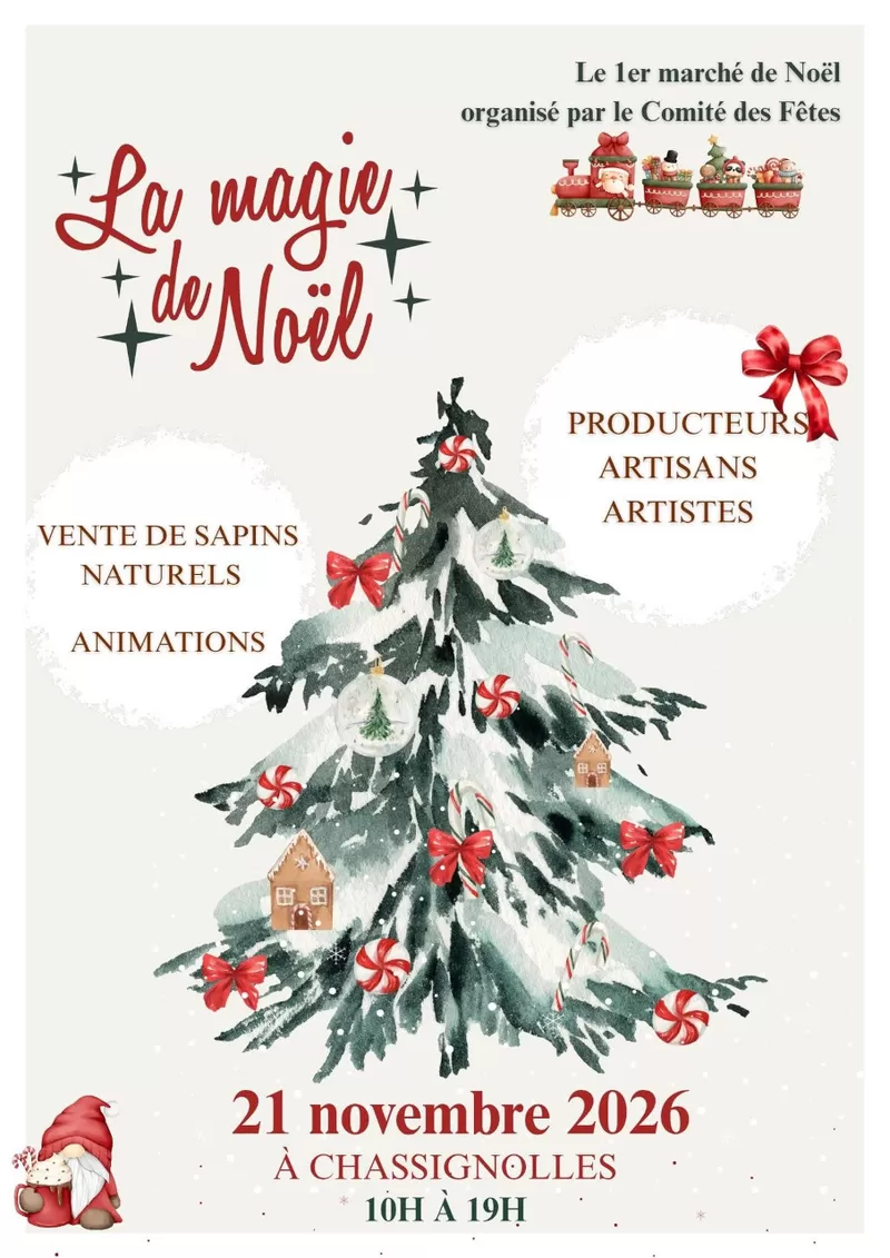 affiche 1er marché de noel à  Chassignolles